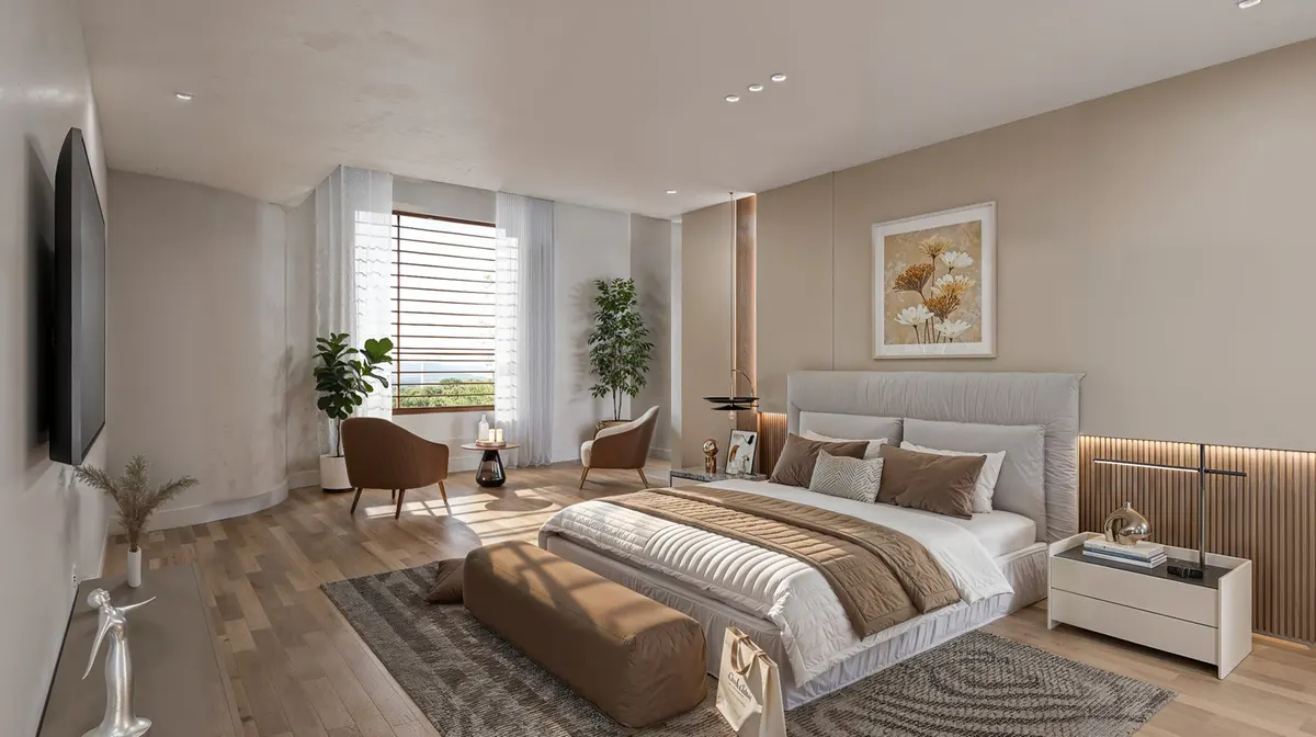 Master bedroom visualised with INUUA AI