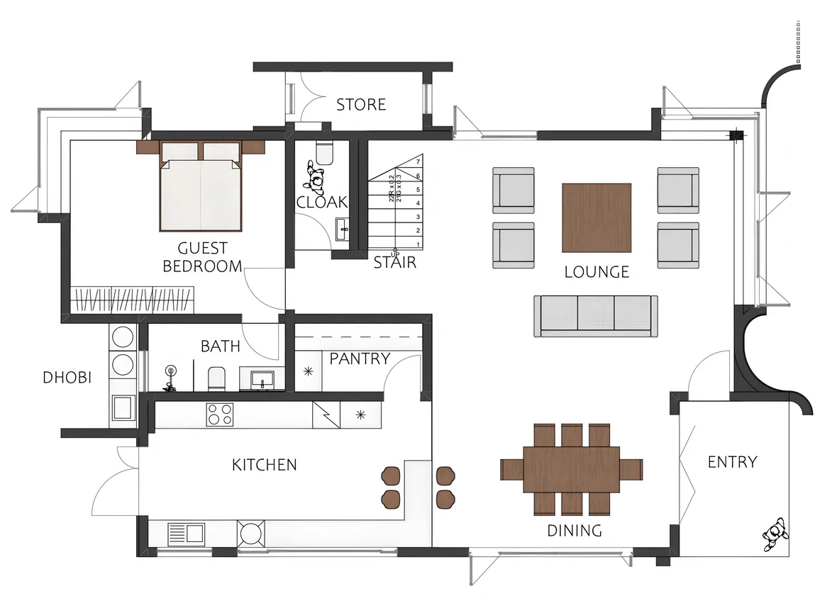 Sample ground floor plan